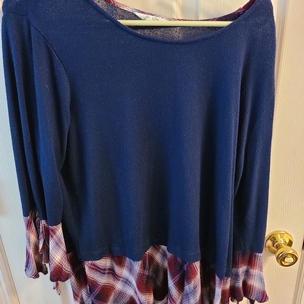 Sweater material shirt size large
